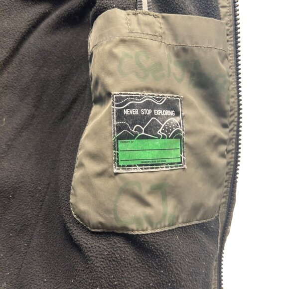 Cozy Puffer Youth Jacket Size 7 With Fur Hood Olive Green & Black - Picture 3 of 12